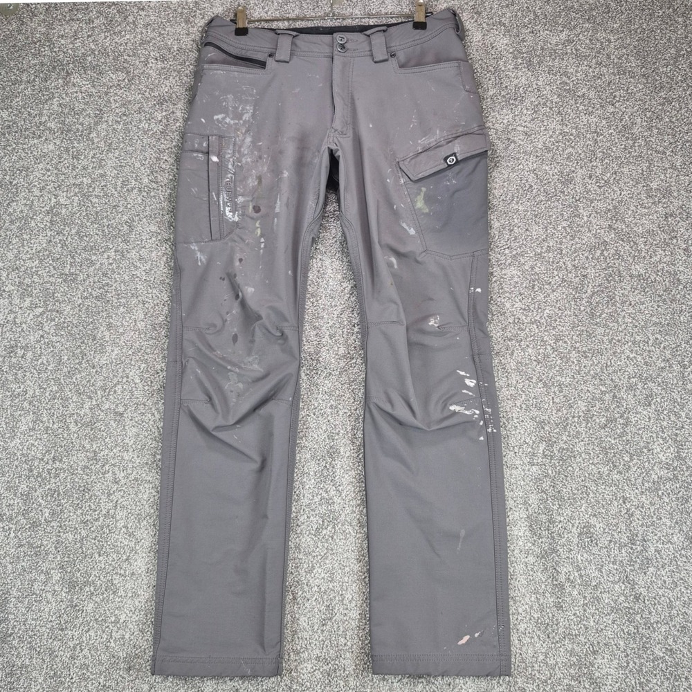 Truewerk T2 Werkpant Mens 32x32 Gray Technical Cargo Work Pants *Flaws